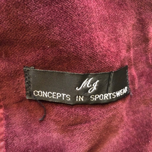 Vintage burgundy smokers jacket union made - Picture 7 of 11